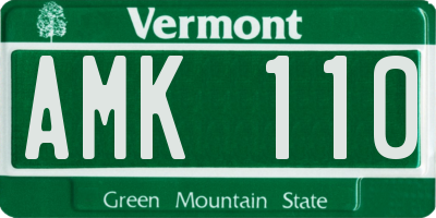 VT license plate AMK110