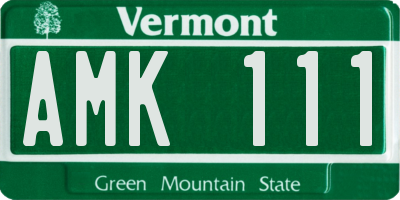 VT license plate AMK111