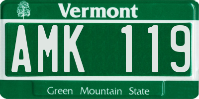 VT license plate AMK119