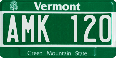 VT license plate AMK120