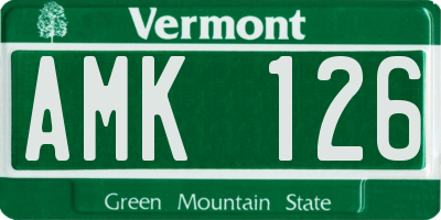 VT license plate AMK126