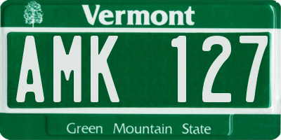 VT license plate AMK127
