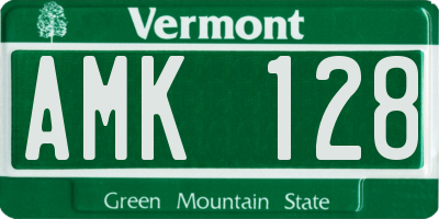 VT license plate AMK128