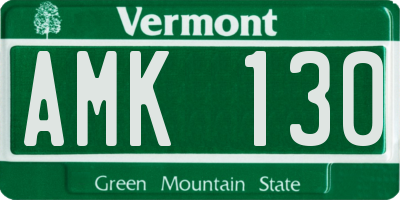 VT license plate AMK130