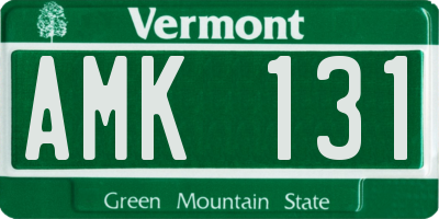 VT license plate AMK131