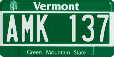VT license plate AMK137