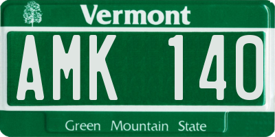 VT license plate AMK140