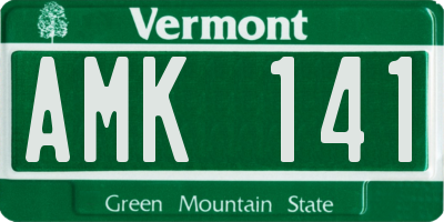 VT license plate AMK141