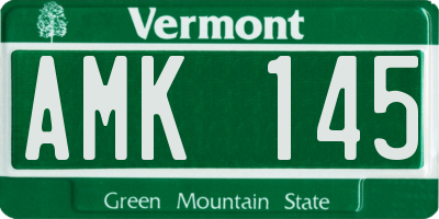VT license plate AMK145
