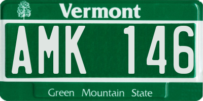 VT license plate AMK146