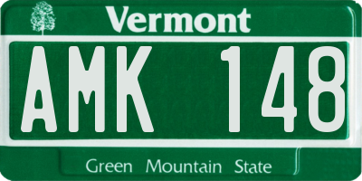 VT license plate AMK148