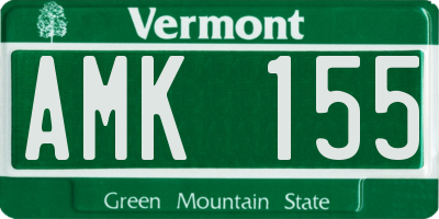 VT license plate AMK155