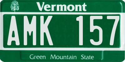 VT license plate AMK157