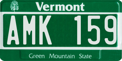 VT license plate AMK159