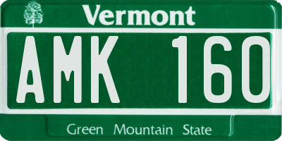VT license plate AMK160