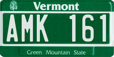 VT license plate AMK161
