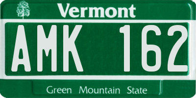 VT license plate AMK162