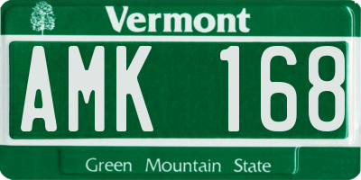 VT license plate AMK168