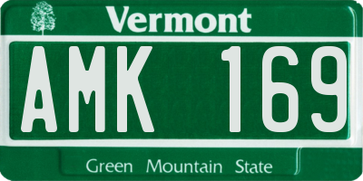 VT license plate AMK169