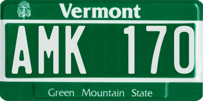 VT license plate AMK170