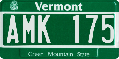 VT license plate AMK175