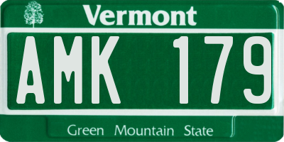 VT license plate AMK179