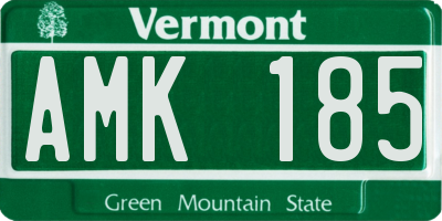 VT license plate AMK185