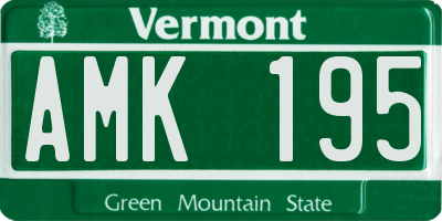 VT license plate AMK195