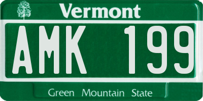 VT license plate AMK199