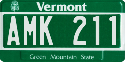VT license plate AMK211