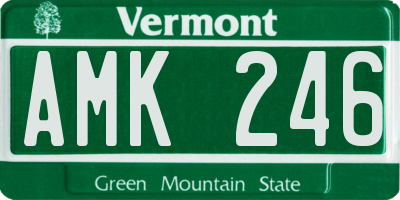 VT license plate AMK246