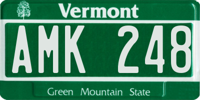 VT license plate AMK248