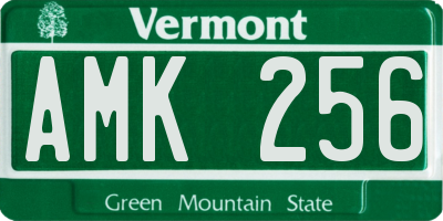 VT license plate AMK256