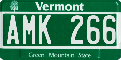 VT license plate AMK266