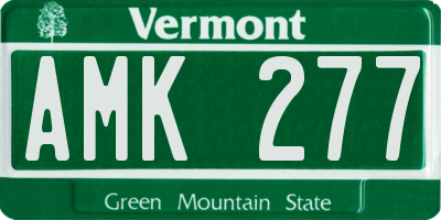 VT license plate AMK277
