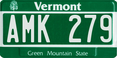 VT license plate AMK279