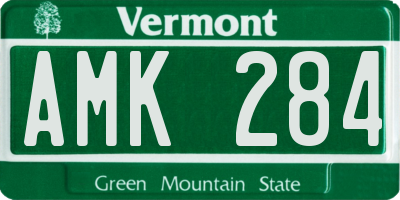 VT license plate AMK284