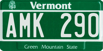 VT license plate AMK290