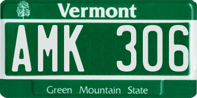 VT license plate AMK306