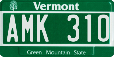VT license plate AMK310