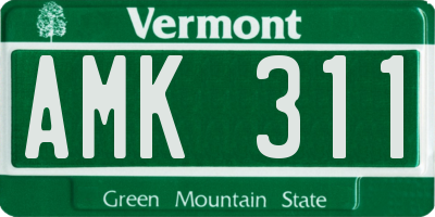 VT license plate AMK311
