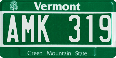VT license plate AMK319