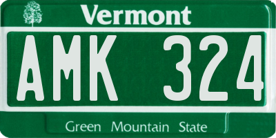 VT license plate AMK324