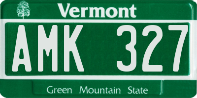 VT license plate AMK327