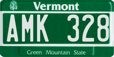 VT license plate AMK328