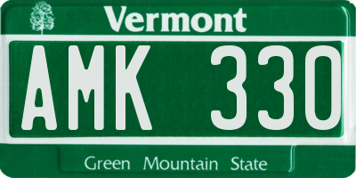 VT license plate AMK330
