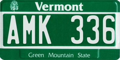 VT license plate AMK336