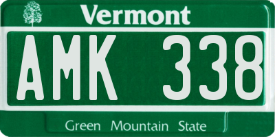 VT license plate AMK338