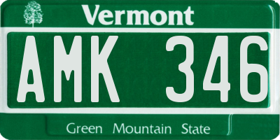 VT license plate AMK346