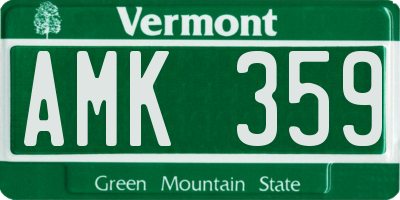 VT license plate AMK359